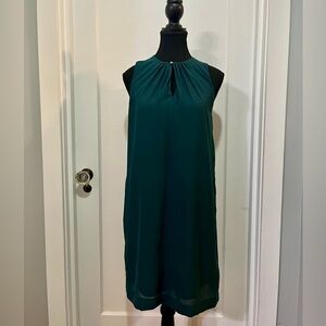 H&M Dark Forest Green Sleeveless Dress – Size 8
